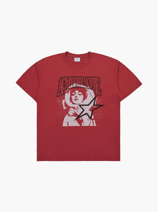 ADLV AE Logo Astronaut Artwork Short Sleeve T-Shirt