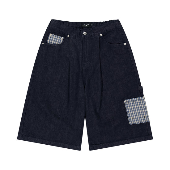 Mahagrid Bermuda Check Pocket Denim Short [Indigo]