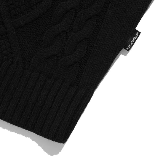 Nice Ghost Club 3 Stars Cable Knit [Black]