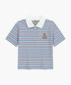 Marithé François Girbaud W STRIPE SLIM CROP COLLAR TEE