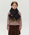 Marithé François Girbaud Kids Classic Logo Reversible Muffler Black