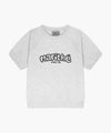 Marithé François Girbaud Kids Raglan Short Sleeve Sweatshirt Light Heather Gray