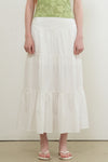 General Idea WOMAN Shirring Tiered Long Skirt