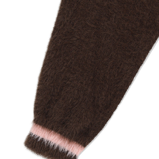 Mahagrid Hairy Collar Knit