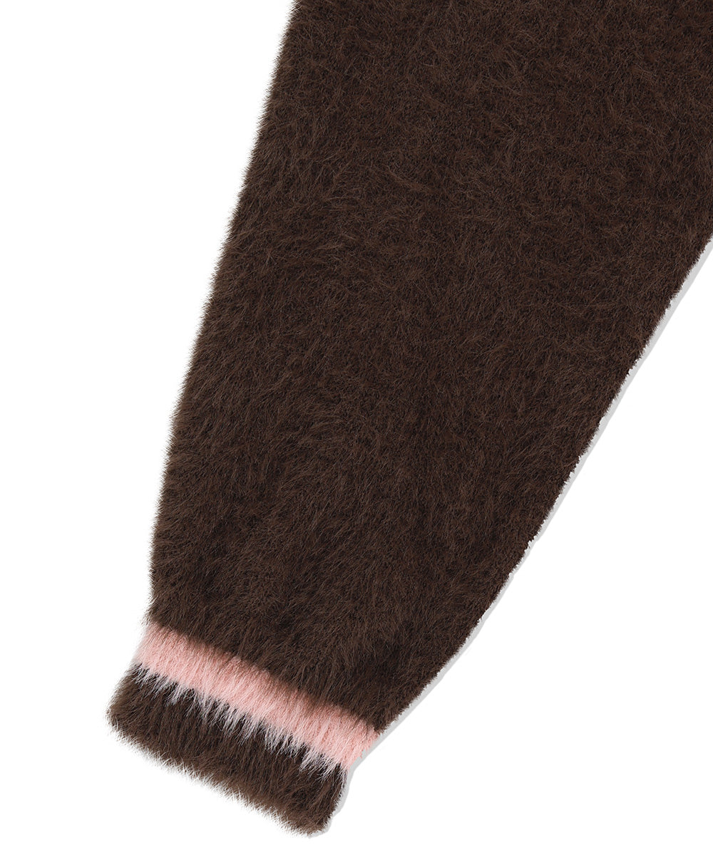 Mahagrid Hairy Collar Knit