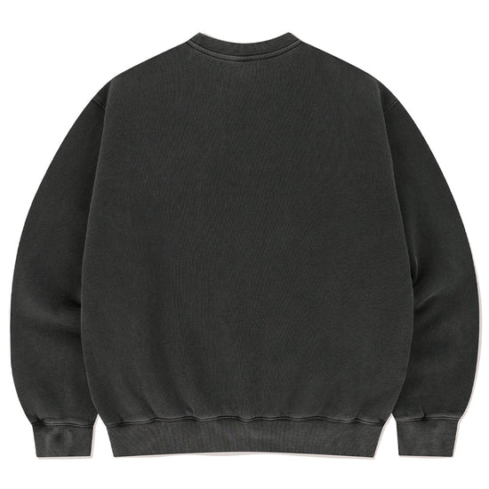 Mahagrid GRUNGE SLOGAN PIGMENT SWEATSHIRT [CHARCOAL]