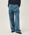 Marithé François Girbaud W Low-Waist Tuck Wide Denim Pants
