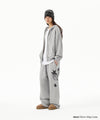 Mahagrid Pray Applique Zip Up Hoodie
