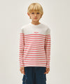 Marithé François Girbaud Kids Border Stripe Long Sleeve Tee Navy