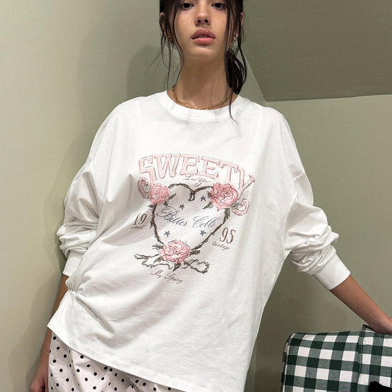 Bitter Cells Rose Petal Long Sleeve-Ivory