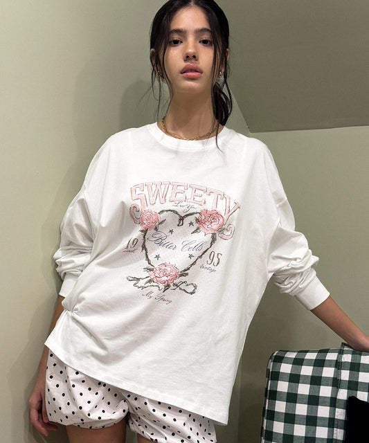 Bitter Cells Rose Petal Long Sleeve-Ivory