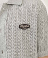 Marithé François Girbaud WAPPEN CROCHET HALF KNIT CARDIGAN heather gray