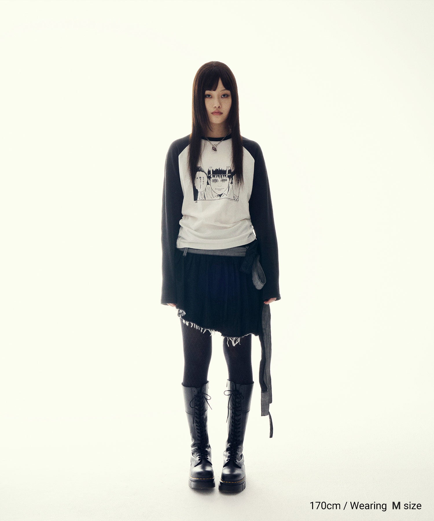 Nice Ghost Club Junji Ito Maniac Souichi Slim Long Sleeve Tee [White]