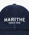 Marithé François Girbaud Denim Washing Regular Logo Ball Cap Indigo