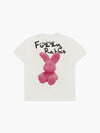 ADLV Doodle Fuzzy Rabbit Short Sleeve T-Shirt