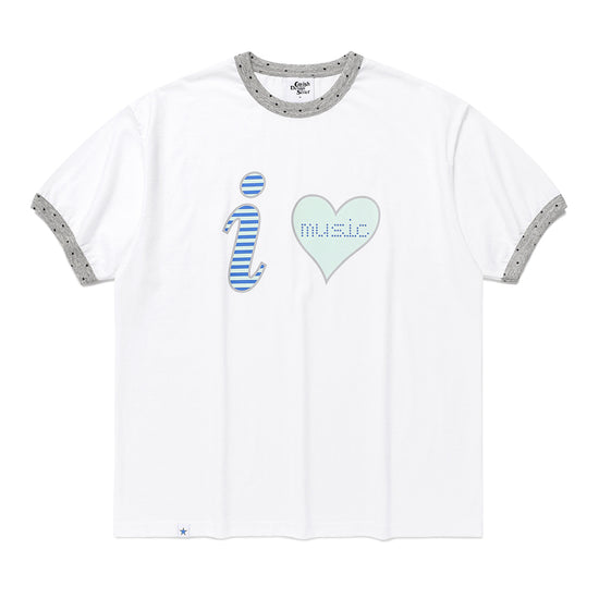 Cavish I LOVE MUSIC RINGER SHORT SLEEVE TEE