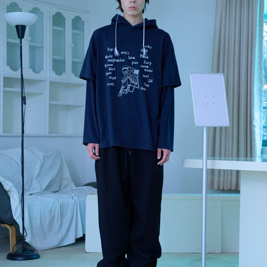 Nice Ghost Club Think Layered L/S Hoodie [Navy]