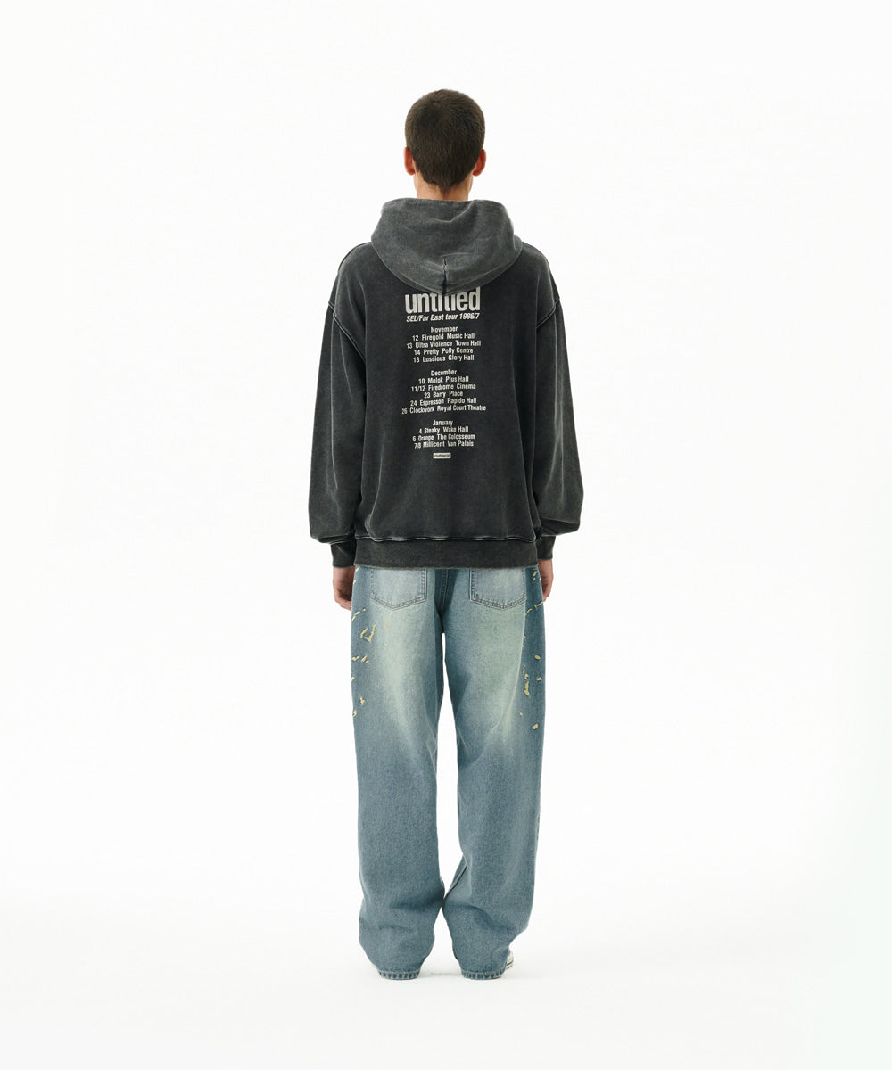 Mahagrid Embroidered Splatter Denim Pant