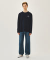 Marithé François Girbaud [REGEN] Back Drawing Logo Long Sleeve Tee Navy