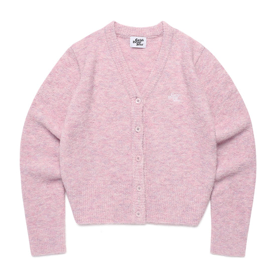 Cavish Women's Two Tone Boucle Cardigan in Pink