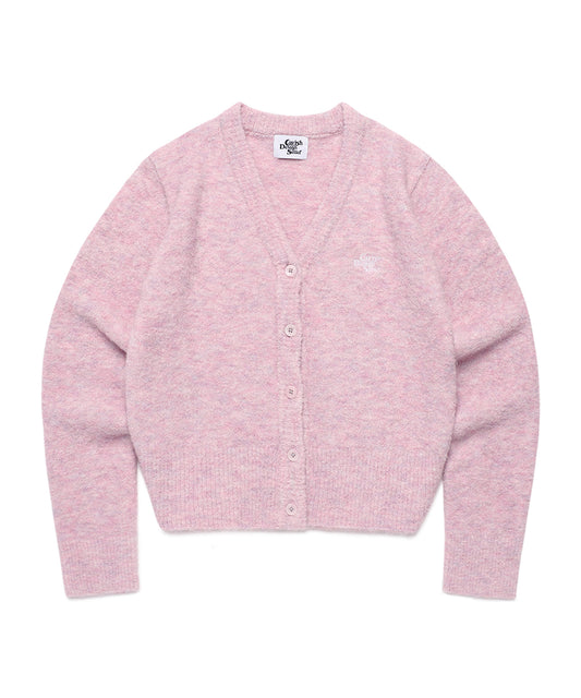 Cavish Women's Two Tone Boucle Cardigan in Pink