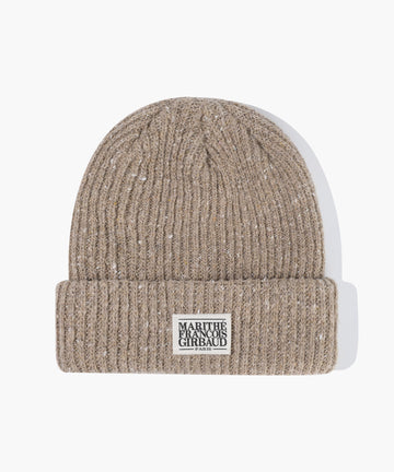 Marithé François Girbaud Classic Logo Nep Beanie Light Brown