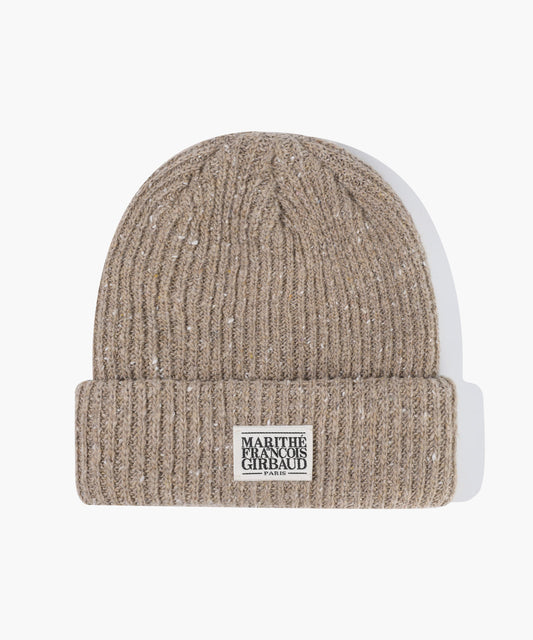 Marithé François Girbaud Classic Logo Nep Beanie Light Brown