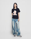 ADLV Woman ADLV Baby Face Bubble Short Sleeve T-Shirt