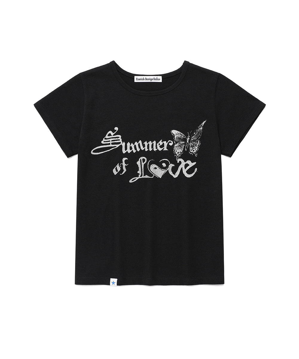 Cavish W SOL SS TEE [BLACK]