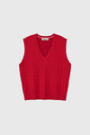 General Idea MAN Essential V-Neck Cable Knit Vest