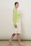 General Idea WOMAN Punching Ruffle Sleeveless Cardigan Set