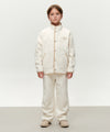 Marithé François Girbaud KIDS CLASSIC LOGO LIGHT WEIGHT FLEECE JACKET IVORY