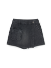MLB Women's Basic Small Logo Cargo Denim Wrap Skirt