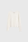 General Idea WOMAN Airy Round Neck Pintuck T-Shirt