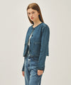 Marithé François Girbaud W ROUND NECK DENIM JACKET