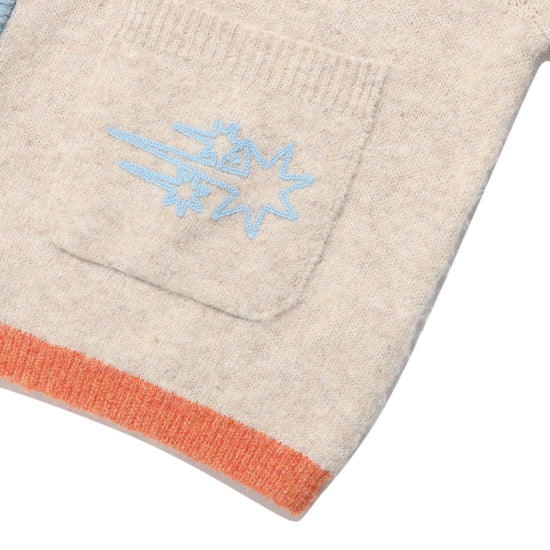Nice Ghost Club Color Block Knit Cardigan