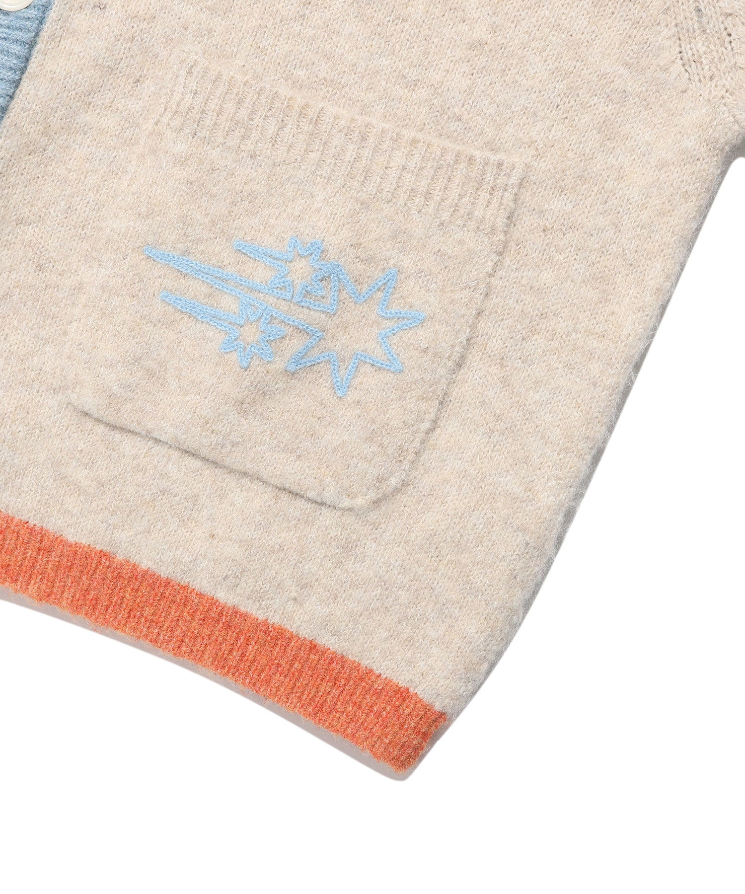 Nice Ghost Club Color Block Knit Cardigan