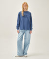 Marithé François Girbaud SHADOW CLASSIC LOGO DYEING LONG SLEEVE TEE blue