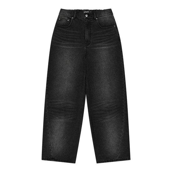 Mahagrid Solar Embroidered Denim Pant [Black]