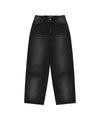 Mahagrid Solar Embroidered Denim Pant [Black]