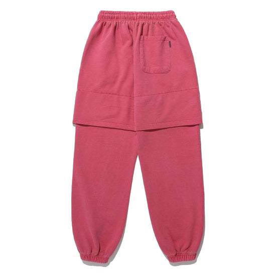 Nice Ghost Club Pigment Layered Sweat Pants [Red]
