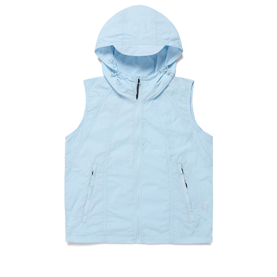 Cavish Women's Hooded Vest Wind Breaker [Sky Blue]