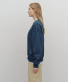 Marithé François Girbaud Lettering Logo Oversized Fit Sweatshirt Blue