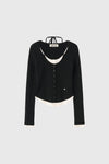 General Idea WOMAN Strap Layered Cardigan