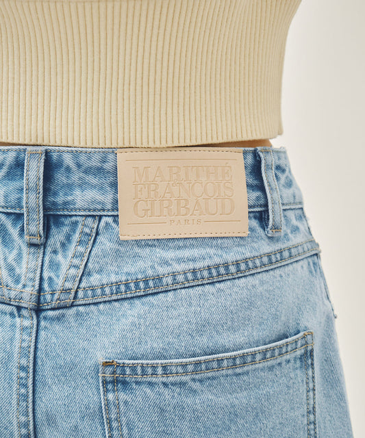 Marithé François Girbaud W CURVED DENIM PANTS