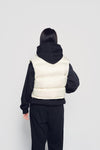 ADLV Woman Basic Logo Oversize Short Crop Duck Down Vest
