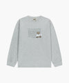 Marithé François Girbaud DOODLE CLASSIC LOGO LONG SLEEVE TEE HEATHER GRAY