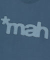 Mahagrid mah Cut Off Appliqué Tee [Blue]