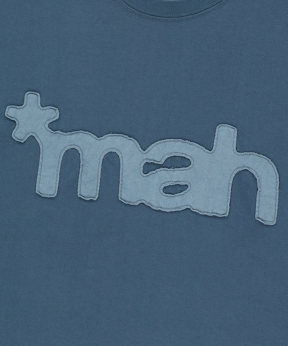 Mahagrid mah Cut Off Appliqué Tee [Blue]