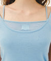 Marithé François Girbaud W SMALL CLASSIC LOGO SLEEVELESS LAYERED SLIM CROP TEE light gray
